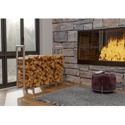 Soporte para leña Drake de acero inoxidable