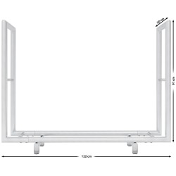 Soporte para leña Drake de acero inoxidable