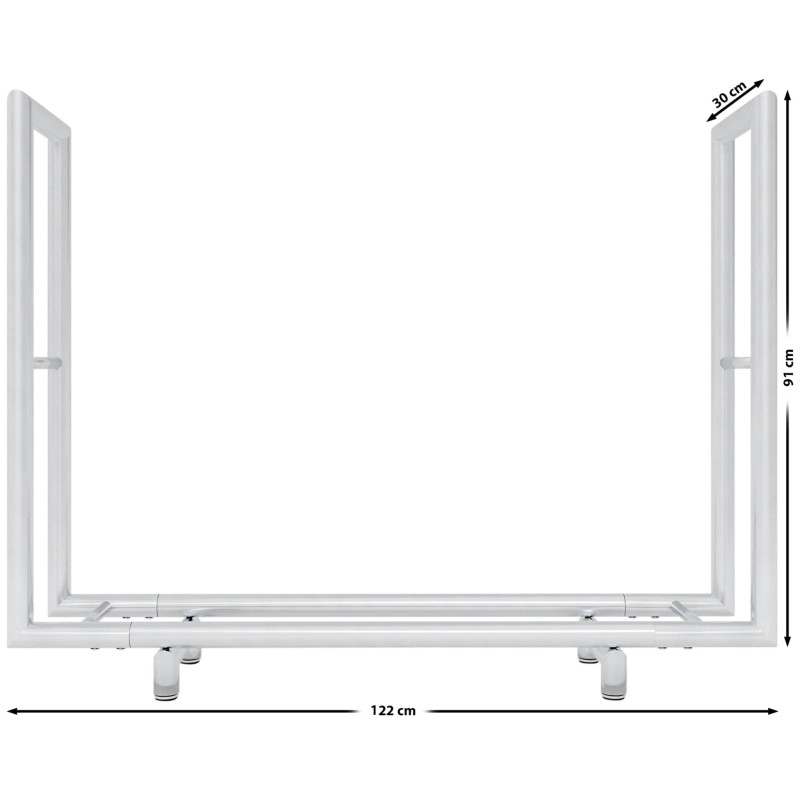 Soporte para leña Drake de acero inoxidable