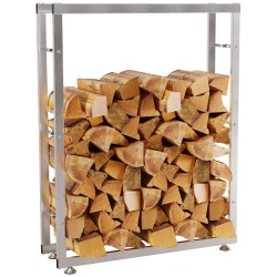 Leñero Keri V2, 25 x 80 x 125 cm, acero inoxidable