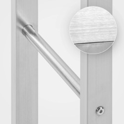 Leñero Keri V2, 25 x 80 x 125 cm, acero inoxidable