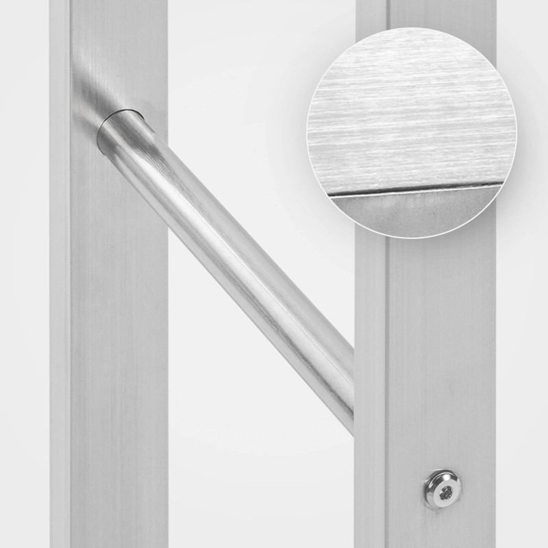 Soporte para leña Keri V2 de 25x80x150 cm en acero inoxidable