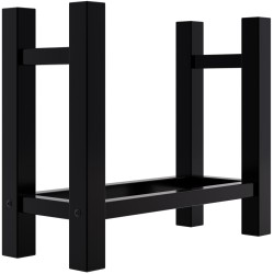 Estante cuadrado para leña Medya 30x60x60 cm negro