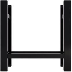 Estante cuadrado para leña Medya 30x60x60 cm negro