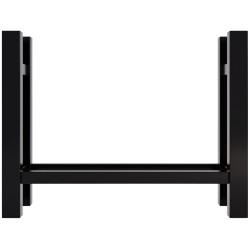 Estante cuadrado para leña Medya, 30x80x60 cm, negro