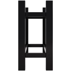 Estante cuadrado para leña Medya, 30x80x60 cm, negro