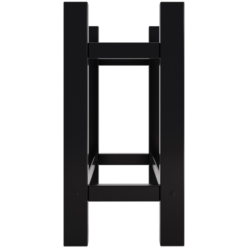 Estante cuadrado para leña Medya, 30x80x60 cm, negro