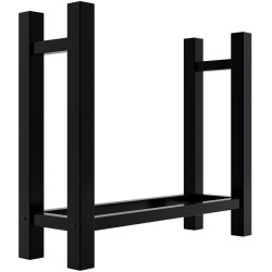 Estante cuadrado para leña Medya 30x80x80 cm negro