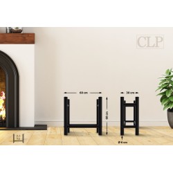 Leñero redondo Medya de 30x60x60 cm, negro