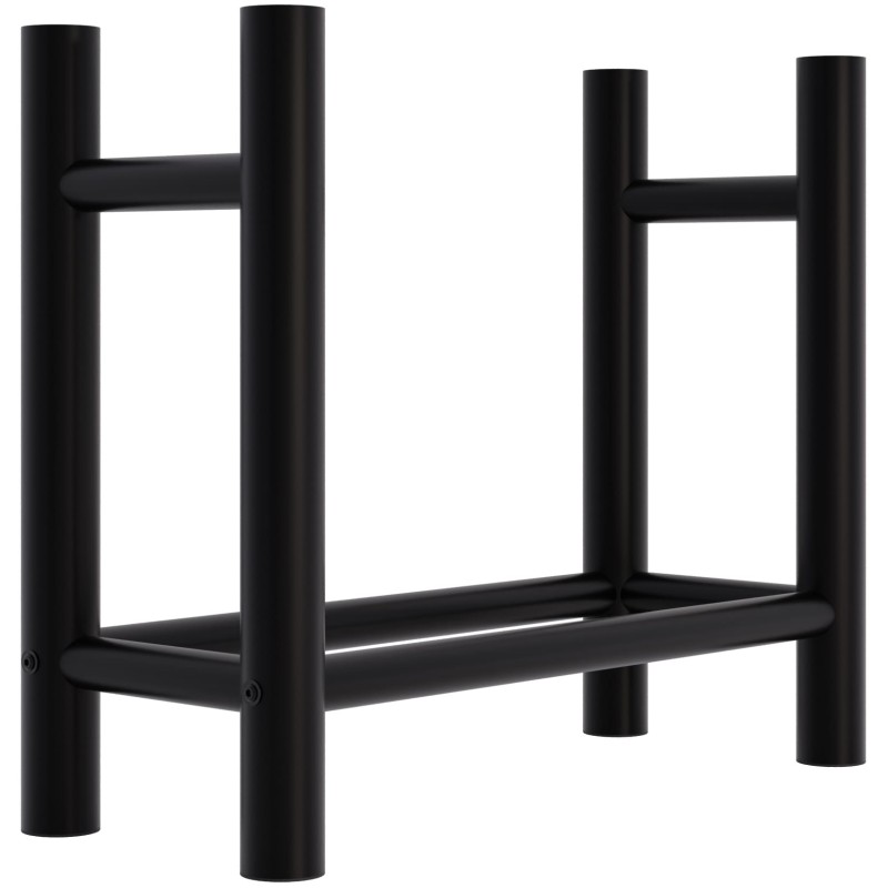 Leñero redondo Medya de 30x60x60 cm, negro