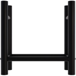 Leñero redondo Medya de 30x60x60 cm, negro