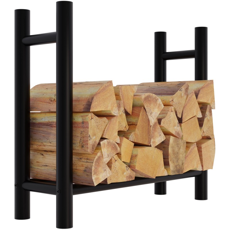 Leñero redondo Medya 30x80x80 cm negro