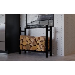 Leñero redondo Medya 30x80x80 cm negro