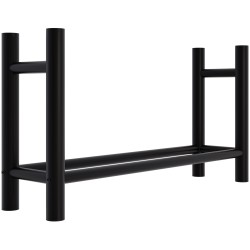 Leñero redondo Medya de 30x100x60 cm, negro