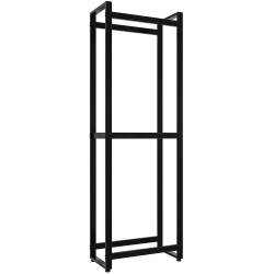 Estante para leña Morson 25x50x150 negro