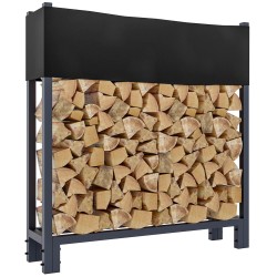 Soporte para leña Martin + tapa 25x110x115 cm antracita