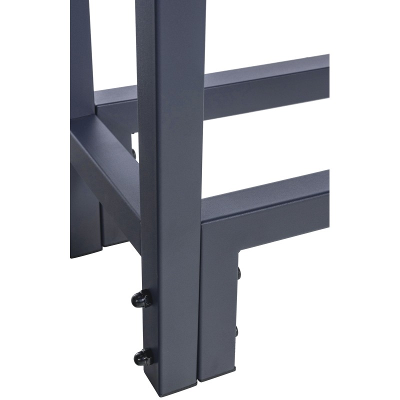 Soporte para leña Martin + tapa 25x160x115 cm antracita