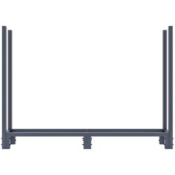 Soporte para leña Martin + tapa 25x160x115 cm antracita