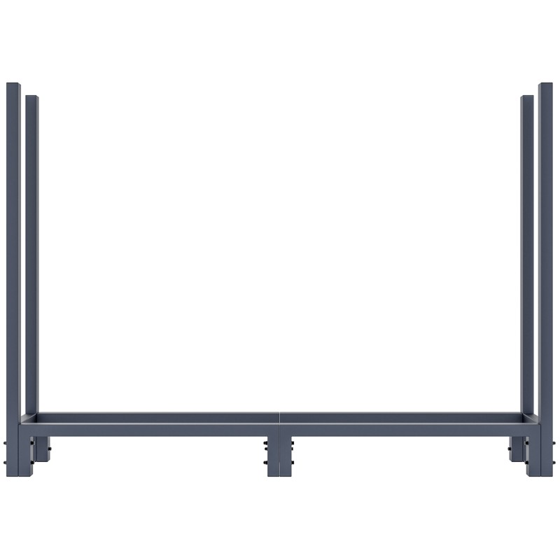 Soporte para leña Martin + tapa 25x160x115 cm antracita