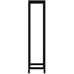 Soporte para leña Hilta 25x40x100 cm negro