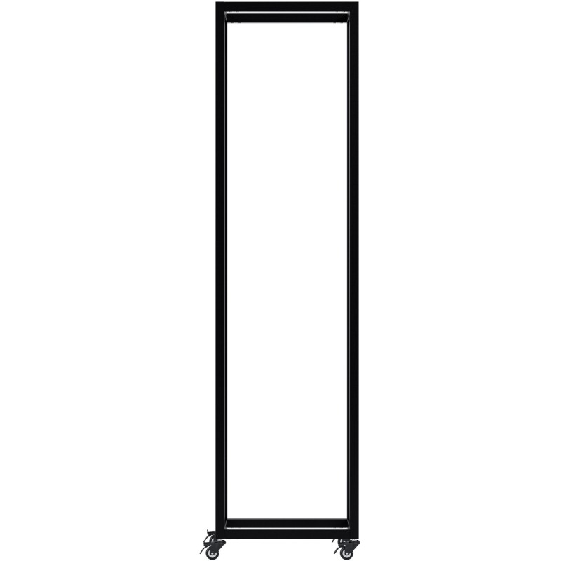 Soporte para leña Hilta 25x40x150 cm negro