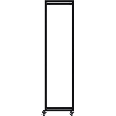 Soporte para leña Hilta 25x40x150 cm negro