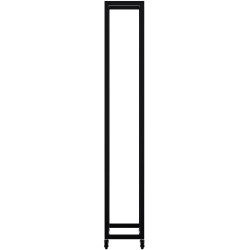 Soporte para leña Hilta 25x40x150 cm negro