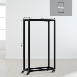 Soporte para leña Hilta 25x60x100 cm negro