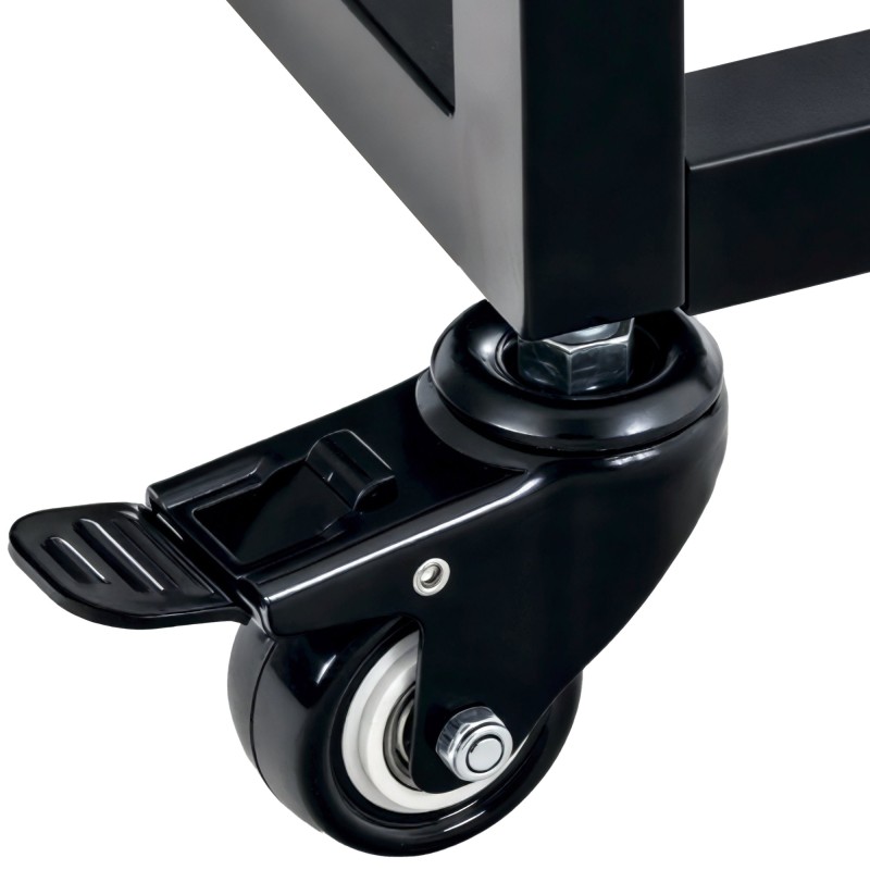 Soporte para leña Hilta 25x80x100 cm negro