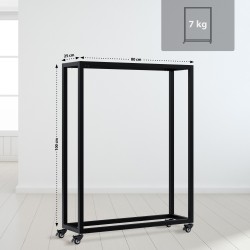 Soporte para leña Hilta 25x80x100 cm negro