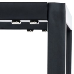 Soporte para leña Hilta 25x80x150 cm negro