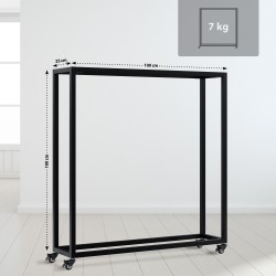 Soporte para leña Hilta 25x100x100 cm negro