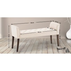 Banco Cleopatra, crema oscuro antiguo