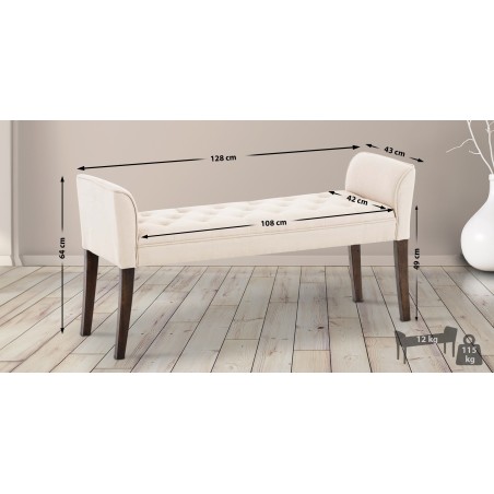 Banco Cleopatra, crema oscuro antiguo