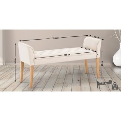 Banco Cleopatra, crema claro antiguo