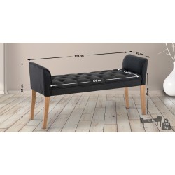 Banco Cleopatra, gris claro antiguo