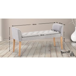 Banco Cleopatra, gris claro antiguo