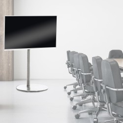 Soporte de TV redondo de acero inoxidable