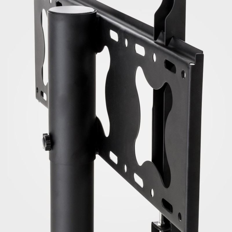 soporte de TV redondo negro mate