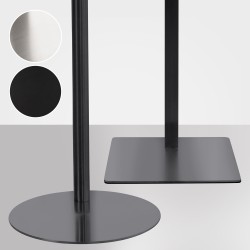 soporte de TV redondo negro mate