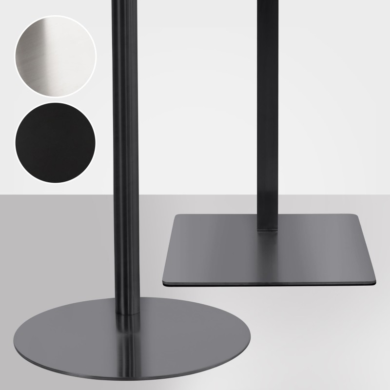 soporte de TV redondo negro mate