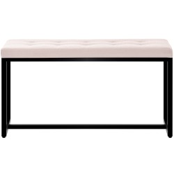 Banco Barci B, tela color crema