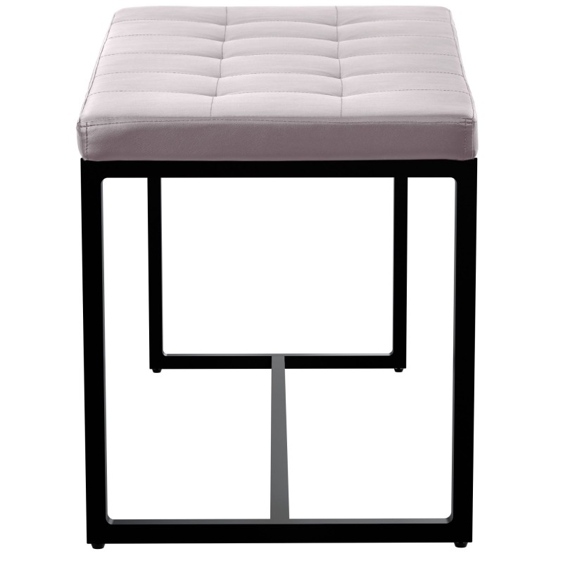 Banco Barci B, imitación de cuero blanco