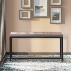 Banco Barci B, imitación de cuero blanco