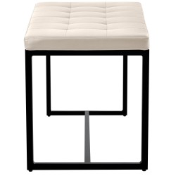 Banco Barci B, imitación de cuero, color crema