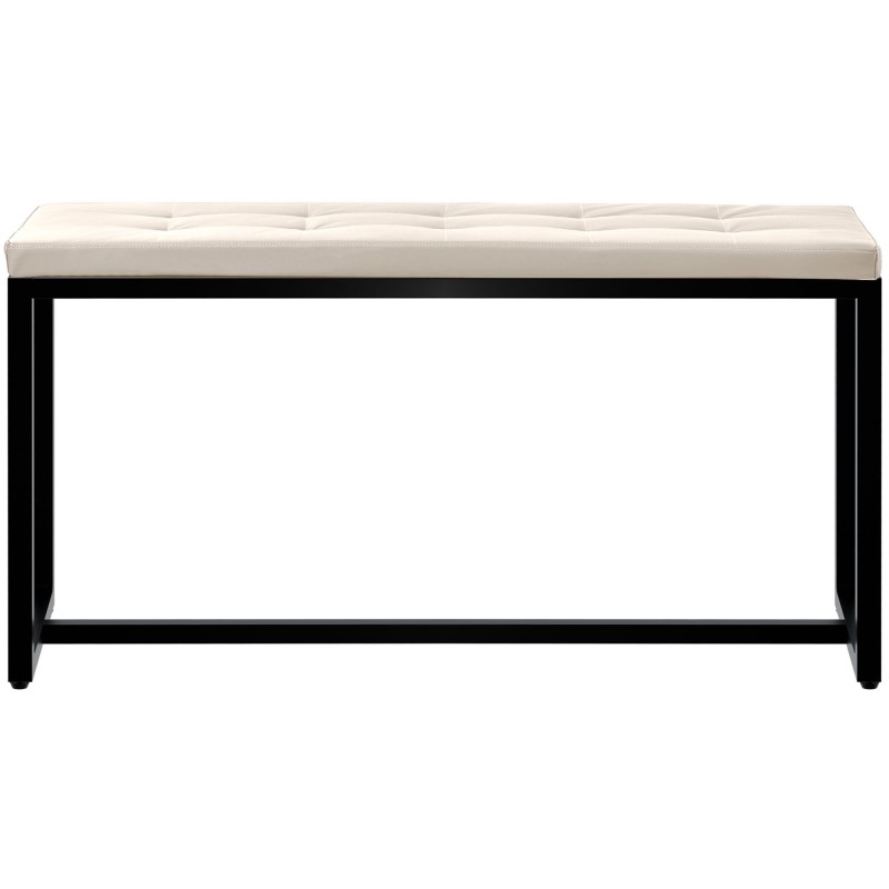 Banco Barci B, imitación de cuero, color crema