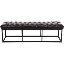 Banco Amun, imitación de cuero, marrón B150