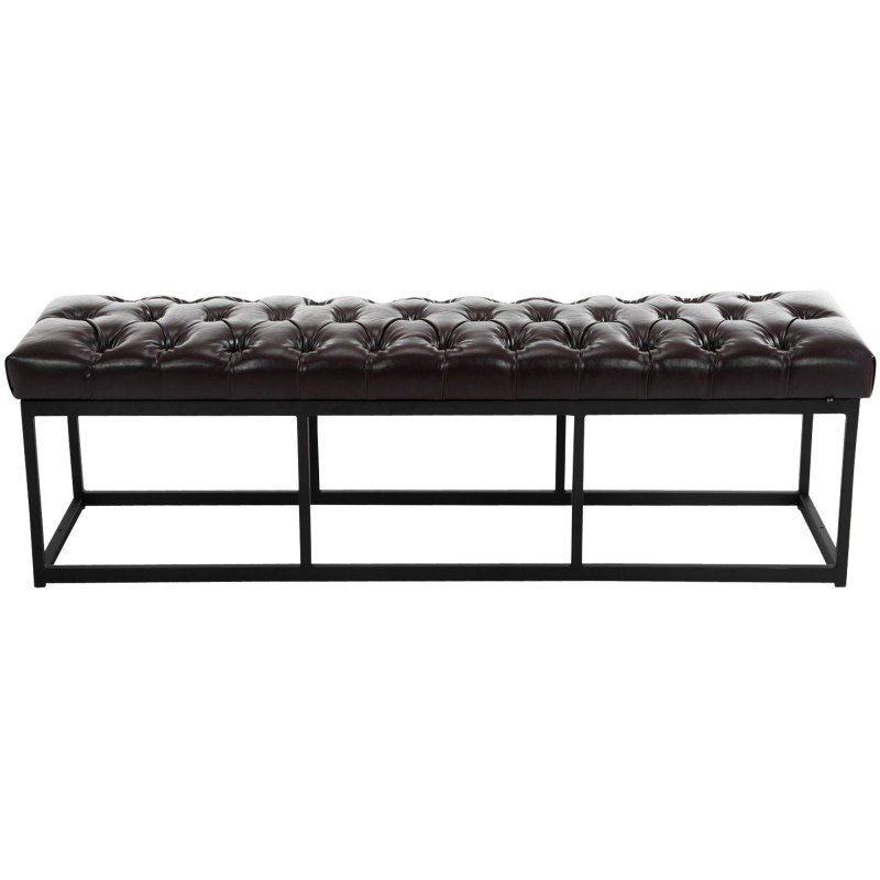 Banco Amun, imitación de cuero, marrón B150