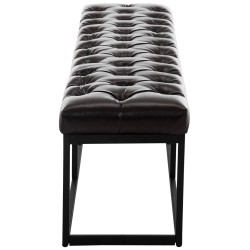 Banco Amun, imitación de cuero, marrón B150