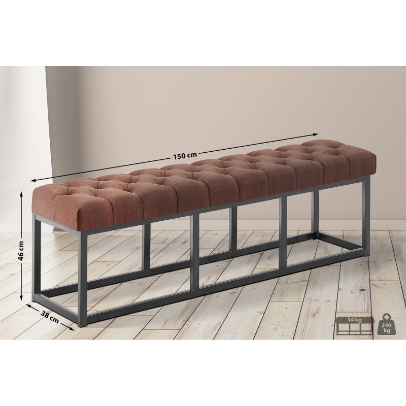 Banco Amun, tela B150, marrón